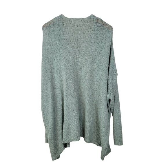 Confess Plus Size 2X Open Knit Front cardigan Sweater Seafoam Green Lightweight - Picture 4 of 6